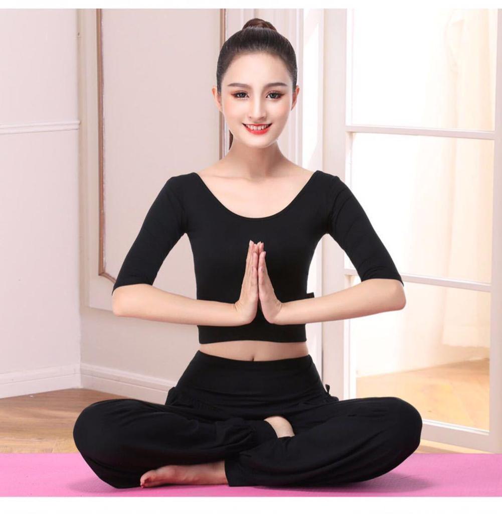 Women's Yoga & Dance Modal Pants Set with Chest Pad