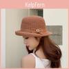 Letní prodyšný tkaný slaměný klobouk se zakřiveným okrajem pro maminky a venkovní použití