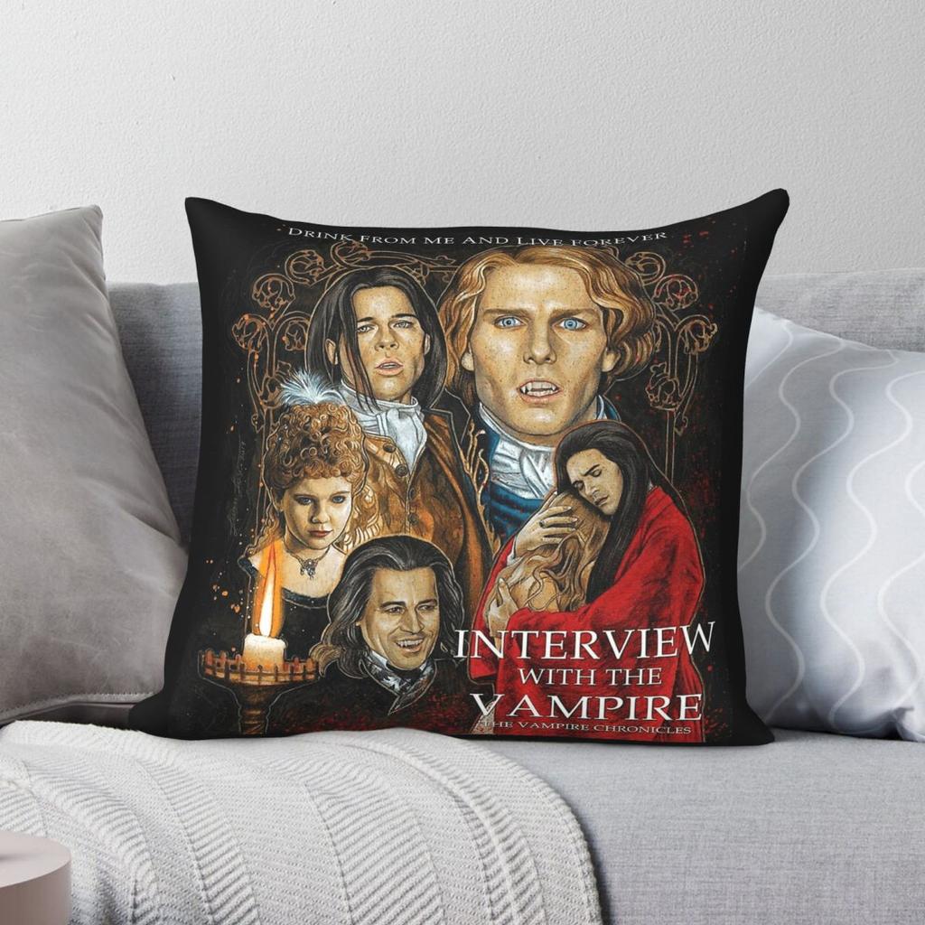 Interview With The Vampire Tribute Square Pillowcase Polyester Linen Velvet Pattern Decor Pillow Case Room Cushion Case 45x45