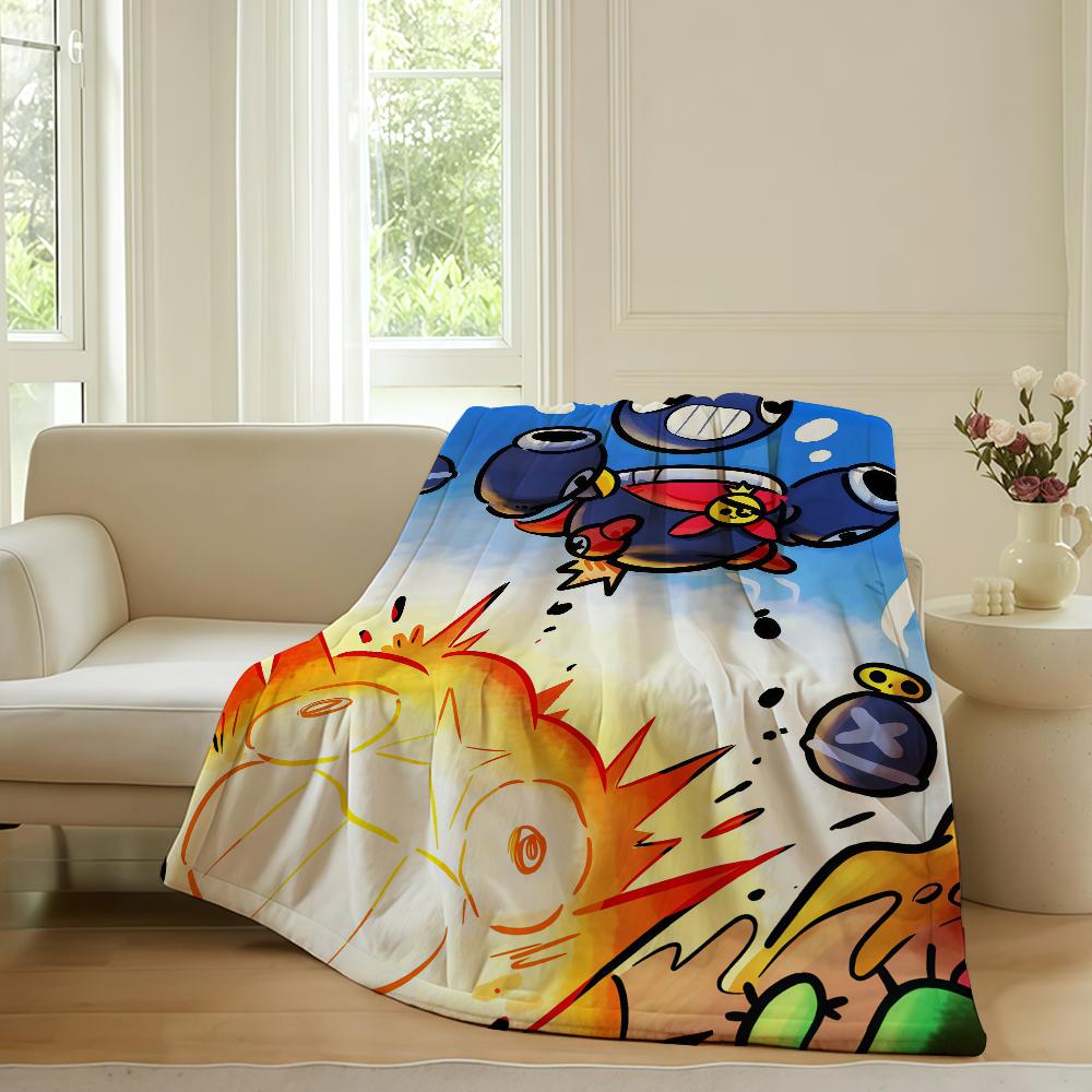 Funny gameB Bra W Wl S Stars Blanket For Sofa Office Bed Plane Travel Sleep Read Relax Camping Soft And Warm