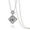 Geometric Crystal Chic Pendant Long Necklace For Women Ideal For Sweaters And Winter Fashion