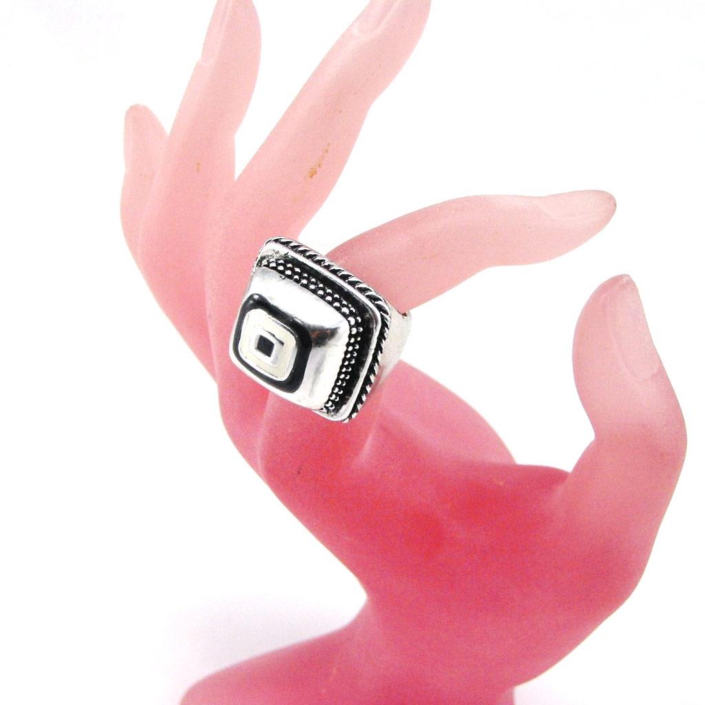Designer Ring 'Cunégonde' Black Silver