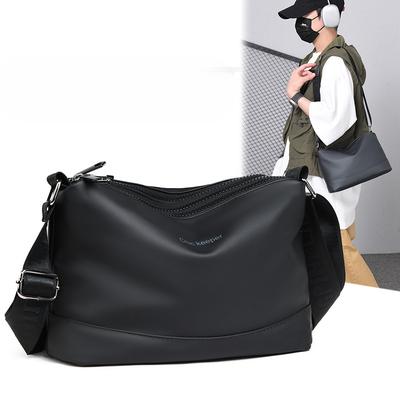 Men's Casual Leather Film Crossbody Bag Water-resistant Fashionable and Versatile Business Single-shoulder Bag