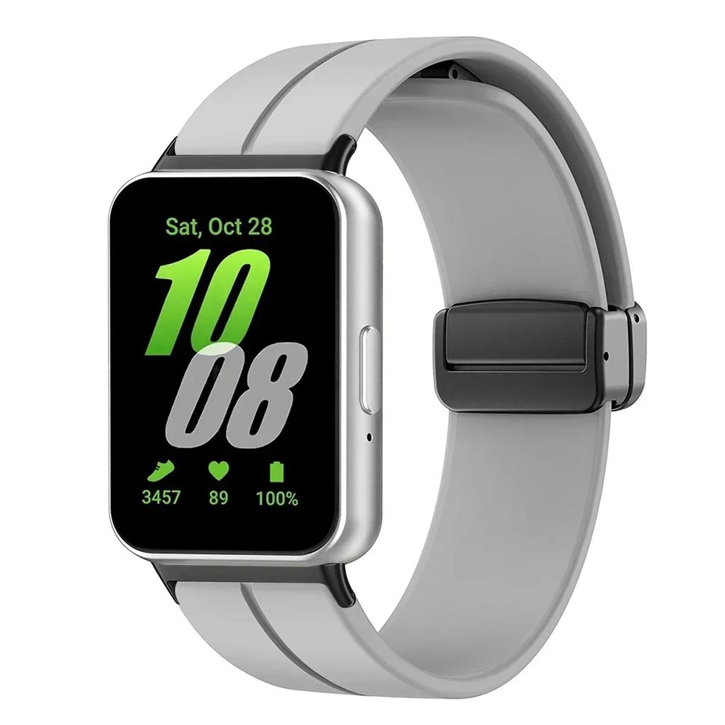 Cinturino in Silicone per Samsung Galaxy Fit3 Cinturino per Orologio Fibbia Magnetica Braccialetto Sostituzione Correa