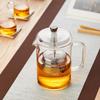 Pokaro Tea Tea Press, Heat-Resistant Glass Teapot with Measuring Cup, 800ml Capacity, Includes Lid, Graduations, Stainless Steel Filter, Handle,