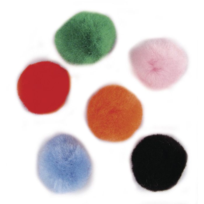 Pompons 1,5 cm Assortiment 60 pièces