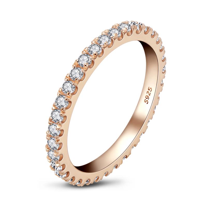 Wholesale Eternity Band Promise ring 925 Sterling silver Diamond cz Engagement Wedding Rings for women Men Finger Party Jewelry
