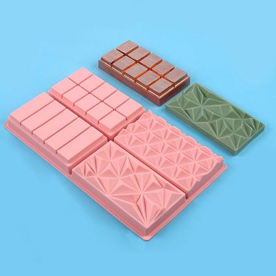 Silicone Dubai Chocolate Bar Mold DIY Chocolate Cookie Mold Non-Stick Rectangle Chocolate Bar Mold Household Baking Tools