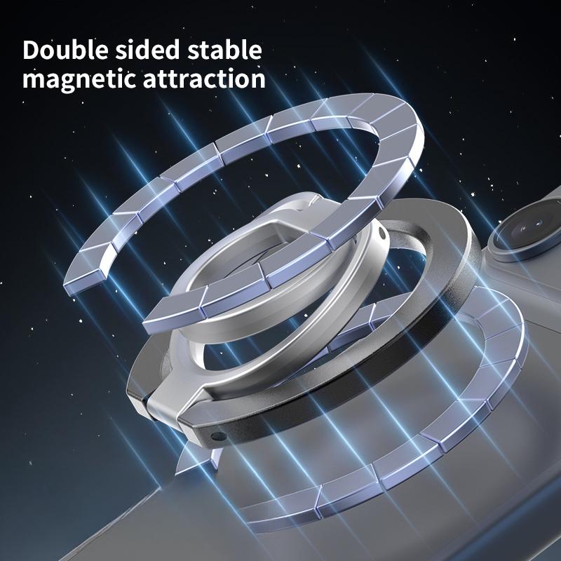Doppelseitiger MagSafe Handy-Ständer Magnetischer Handy-Ringhalter Ständer Magnetgriff für Handy Samsung Fitnessstudio Auto-Halterung