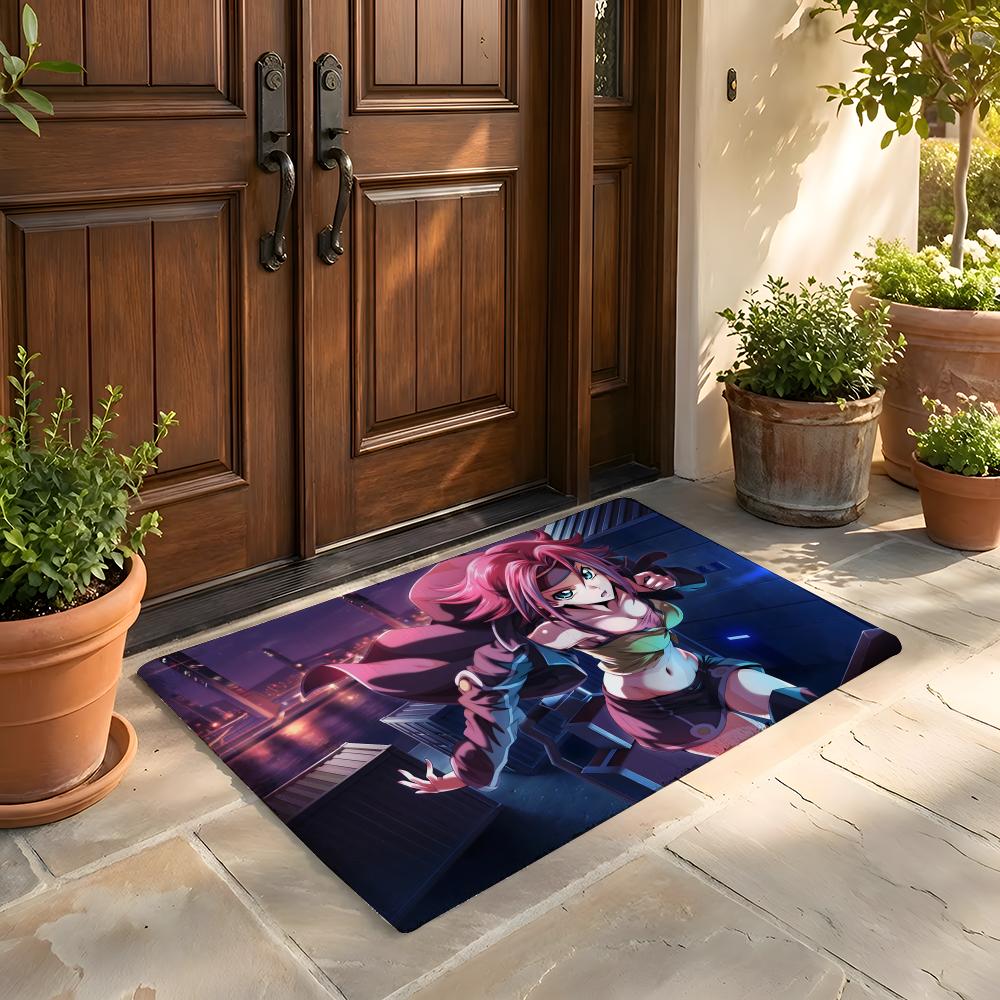 Floor Mat Soft Flannel Rug Non Slip Absorbent Mat for Bathroom Bedroom Home Decor C Code Geass