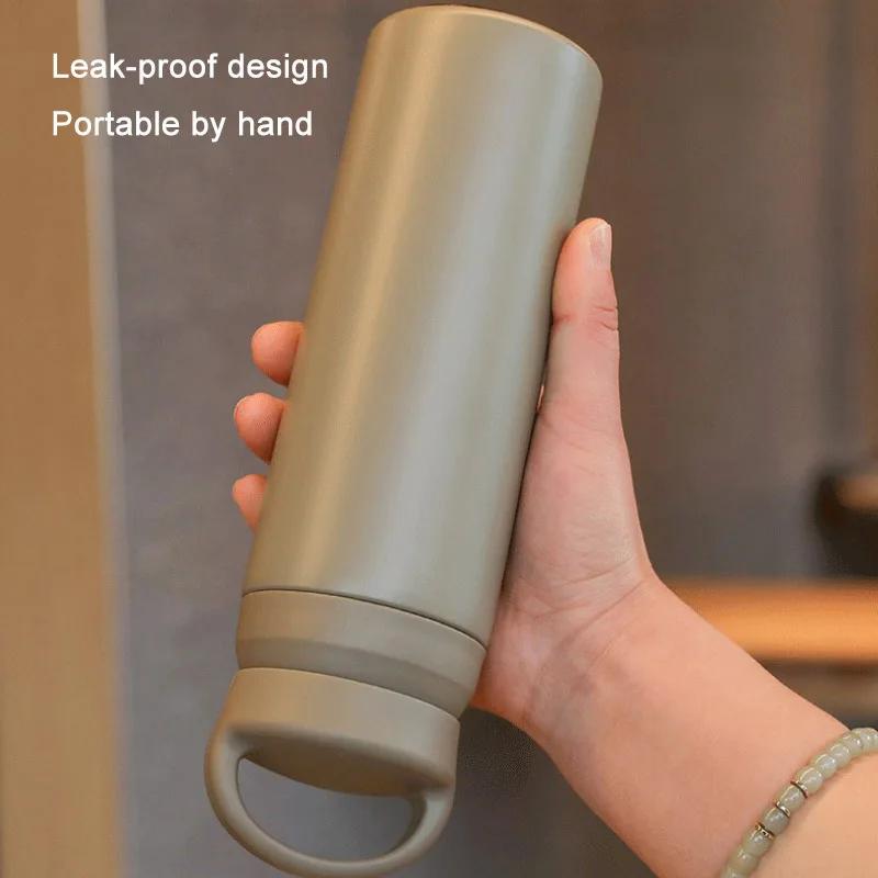 Creative Designwith Handle Double-layer Vacuum Stainless Steel Thermos Cup Student School Practical Outdoor Travel Water Cup mug