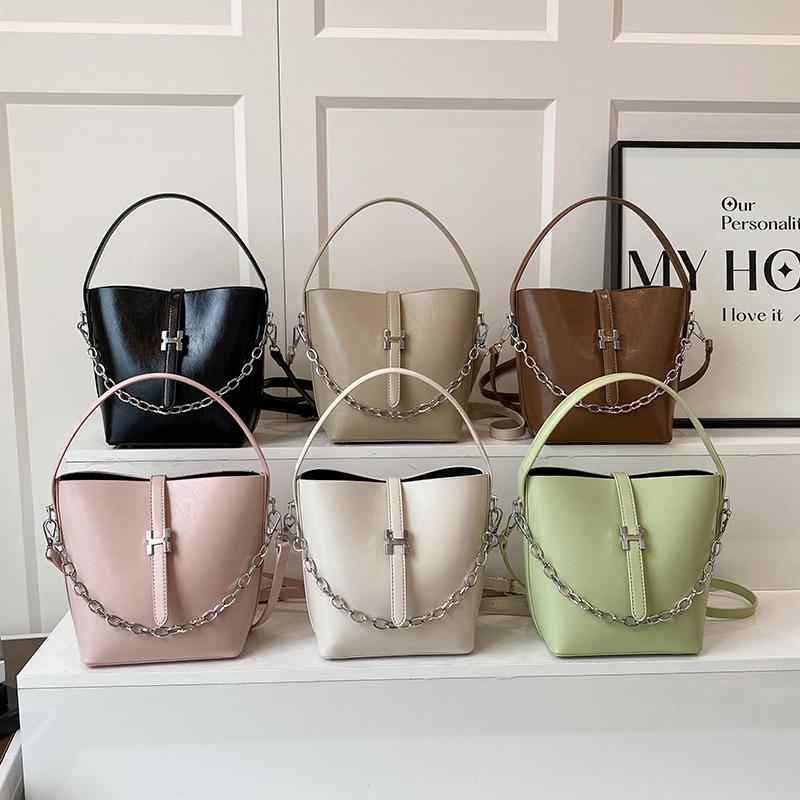 New niche design popular chain mother bucket bag shoulder crossbody trendy women's bag