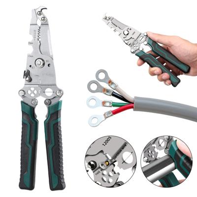 Multifunctional Wire Stripper Hand Tool Suitable for Electricians Automatic Stripping with Crimping & Cutting Functions