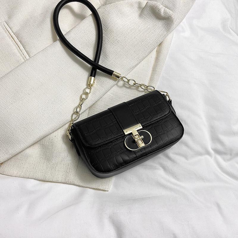 Trendy Street Style Women s Messenger Bag With Stitching Details чёрный