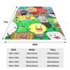 BFDI Inanimate Insanity All Characters Flannel Blankets Soft Durable Throw Blanket for Bedroom Airplane Travel Graphic Bedspread