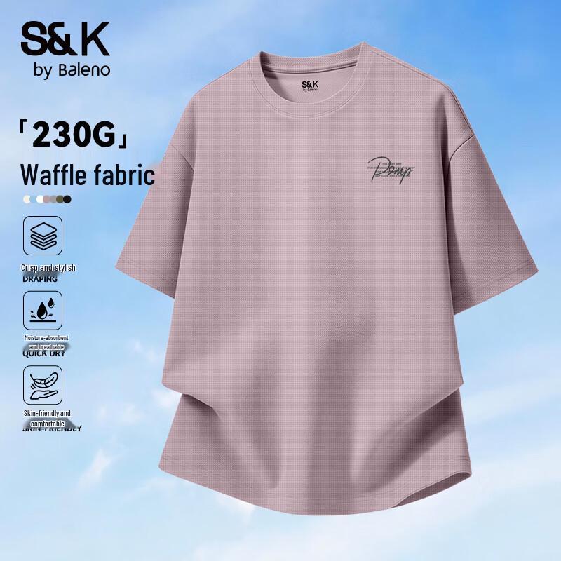

Baleno Men s Waffle Knit Short Sleeve T-Shirt M