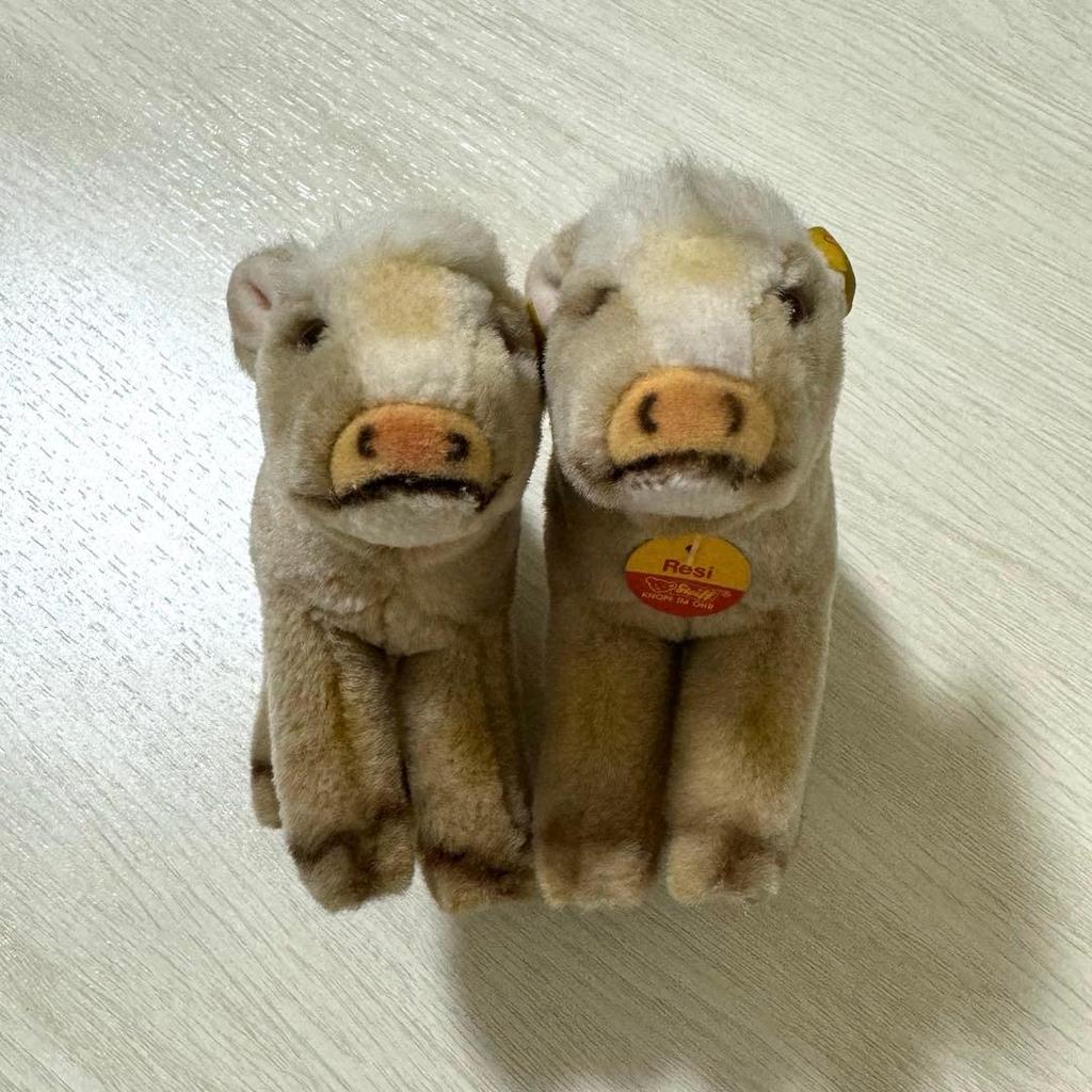 [USED] Steiff Cow Plush Teddy Bear