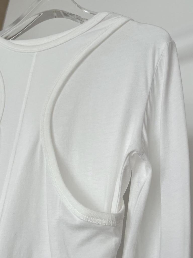 Nanyou T Row Wind Pure Cotton Layered Tank & Long Sleeve Set - Skin-Friendly, Versatile, Round Neck Women's Top