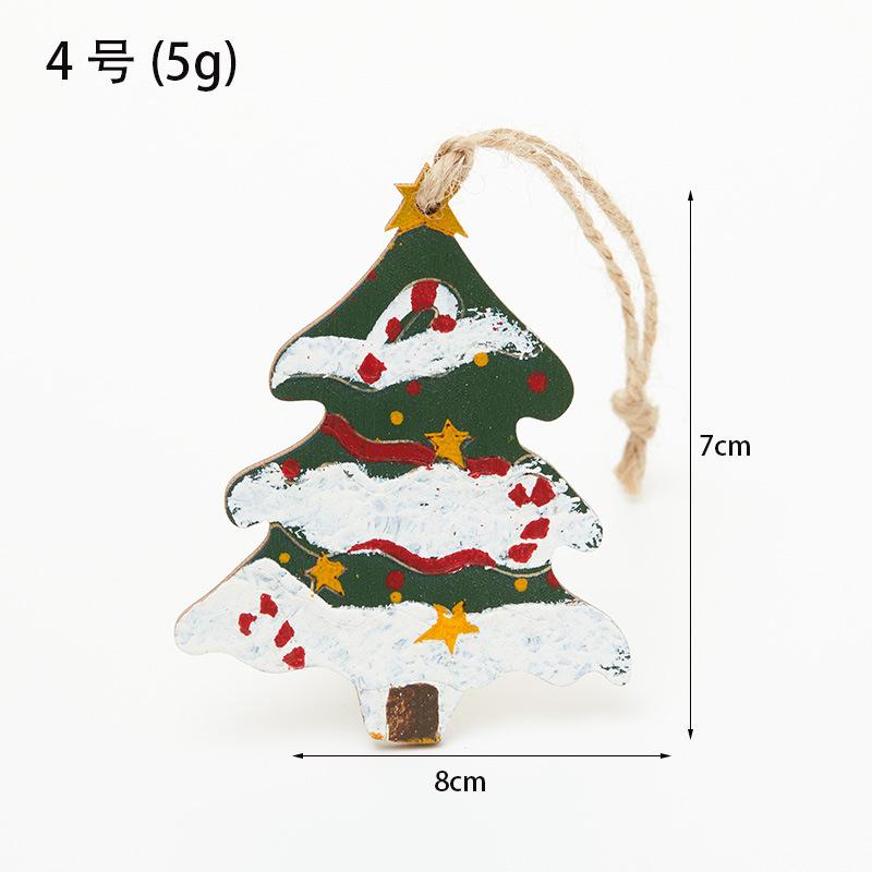 NEW Wooden Christmas Tree Gift Pack Pendant Retro Christmas Tree Decor Drop Ornament Christmas Party Supplies for Home Decor