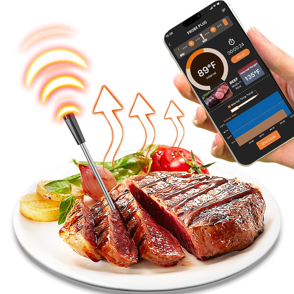 Умный термометр для мяса Цифровой термометр для еды Совместимый с Bluetooth Термометр для барбекю Отдельная база для коптильни и вертела UNITED KINGDOM