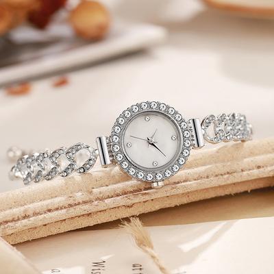 Luxury Rhinestone Women Watches Fashion Ladies Adjustable Chain Bracelet Quartz Wristwatch Reloj Mujer Girls Clock Gifts