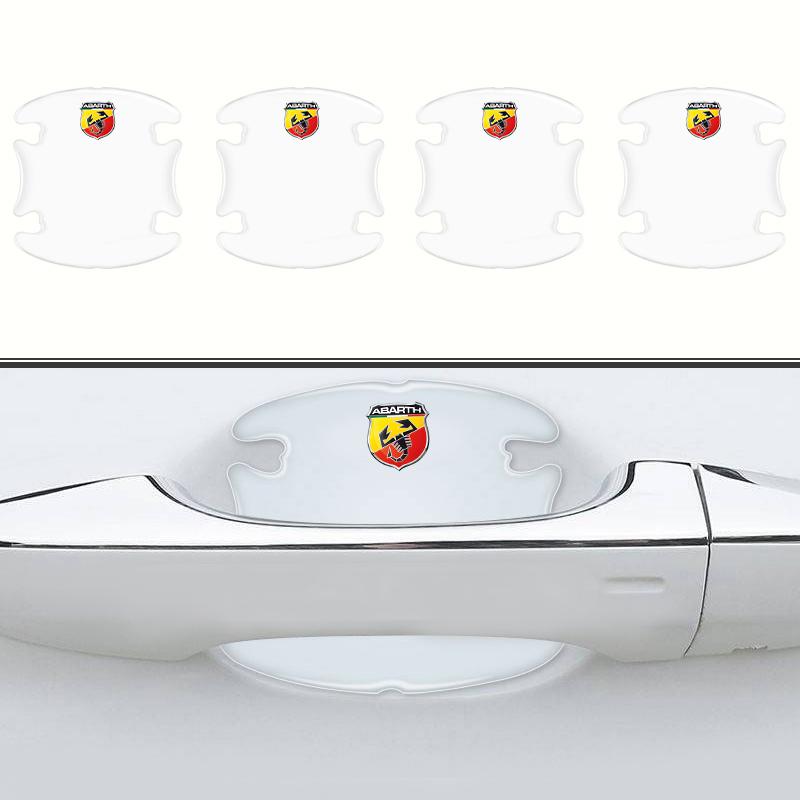 Abarth FIAT Punto 500 Tipo Stilo Palio For Auto Door Handle Bowl Anti-Scratch Sticker Car Body Anti-Collision Protection Strip EH1