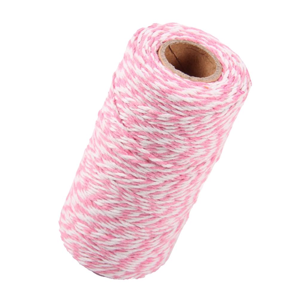 Bakers Twine Cotton Rope Two Tone Jute String for Crafts Christmas Holiday Ribbon Strong Cord for School and Gardening
