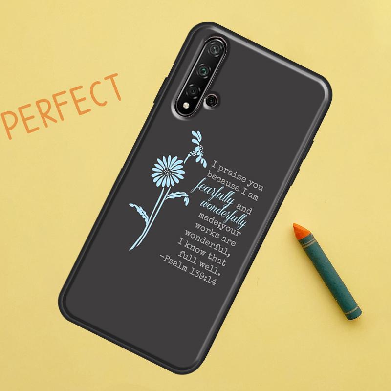Christian Psalms For Huawei Nova Y91 Y70 Y72 Y73 Y60 Y90 Y61 8i 7i 11i 12i 12s 9 10 SE P20 P30 P40 Lite Case