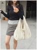 Women's Minimalist Multi-Pocket Tote - Large Capacity Cloth Handbag