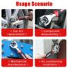 8 In 1 Torque Wrench Universal Ratchet Spline Multifunctional Wrench 360 Degree Bolts Sleeve Hand Tool for Car Socket Wrench Set