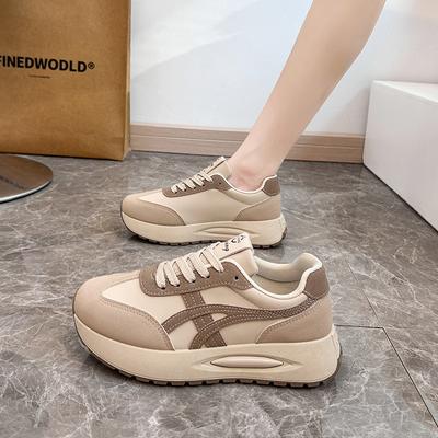 Ins Korean Version of Platform Dad Shoes 2025 Spring New Street Shot Student Running Sneakers Heightening Casual G6806