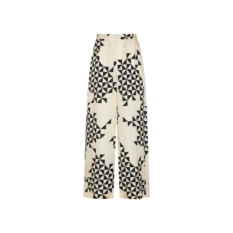 LESS 2024 Summer Casual Mulberry Silk Trousers