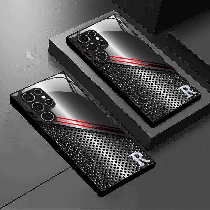 Sleek Black Silver Sports phone case s26 ultra case glass mobile phones for Samsung Galaxy S26 S25 S24 S23 S22FE Ultra Plus