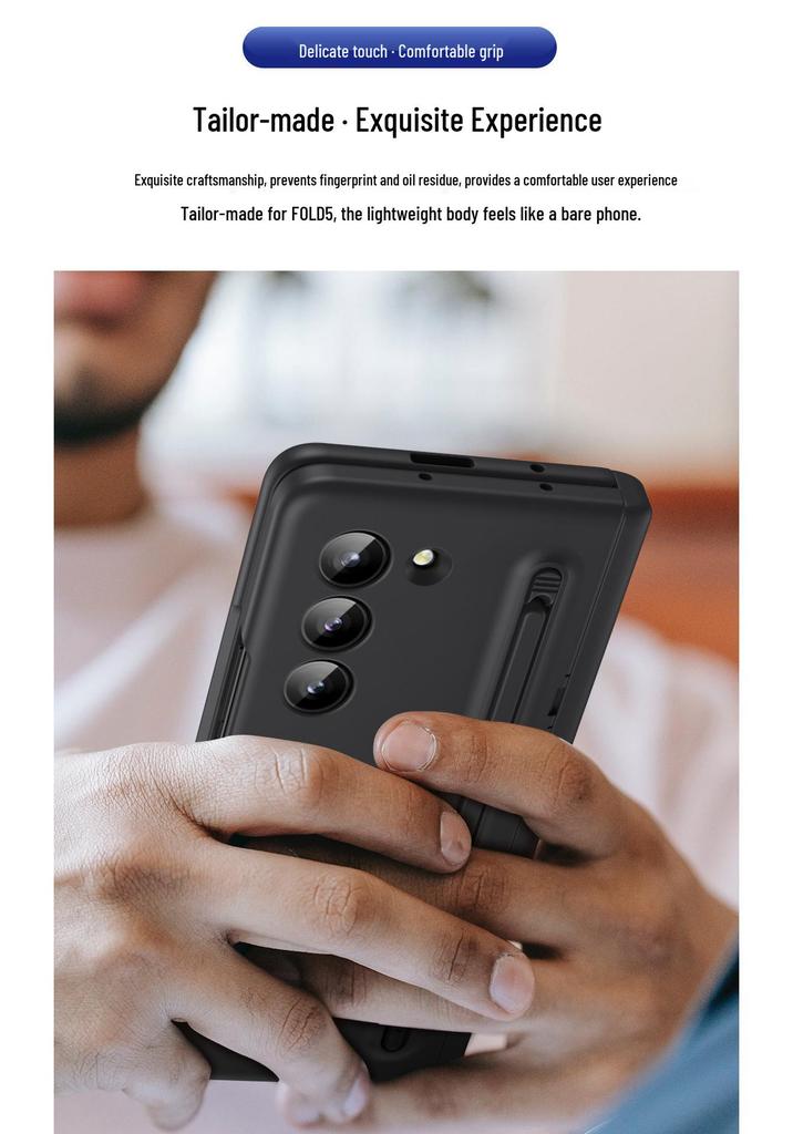 Samsung Z Fold8 Ultra Telefoonhoesje met Pennenhouder & Schermbeschermer voor Fold7/6, Stylus Stand.
