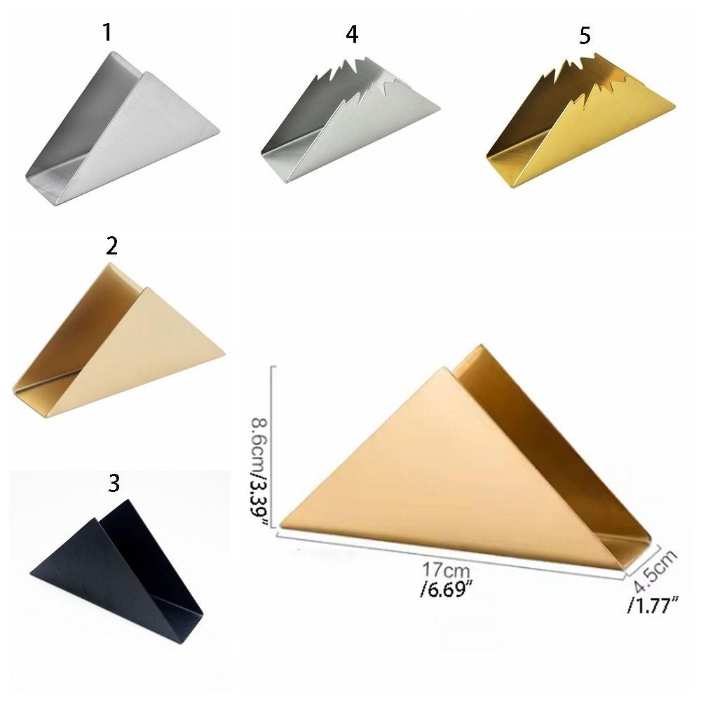Handicraft Vertical Tissue Holder Durable Storage Tissue Rack Triangle Napkin Holder  Kitchen