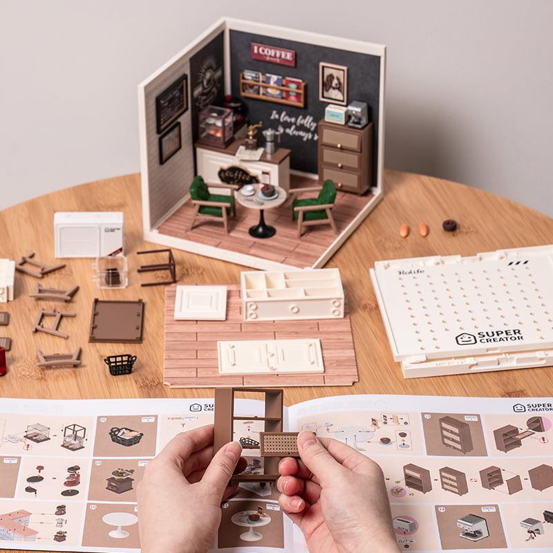 Rolife Super Creator Daily Inspiration Cafe DIY Miniature House Kit DW001