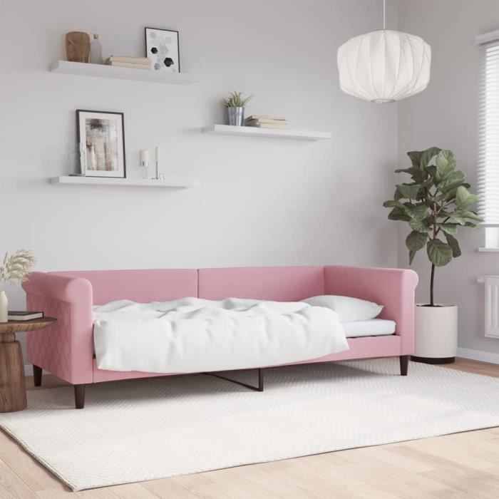 VidaXL Daybed Pink 80x200 Cm Velvet 354240
