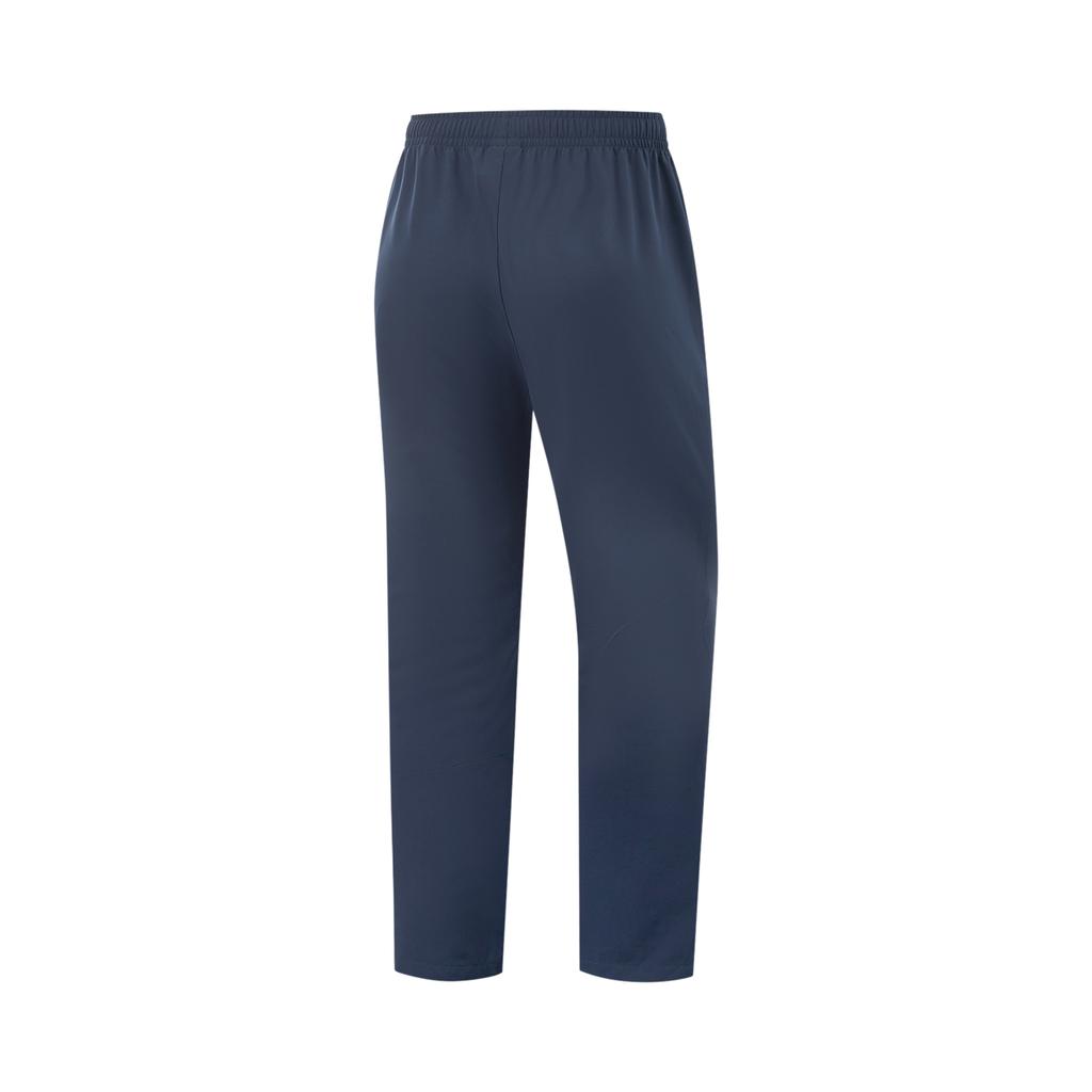Li Ning Fitness Series Solid Color Mid Waist Breathable Versatile Comfortable Straight Leg Sports Pants Men Pants Ink-Blue AYKV141-15