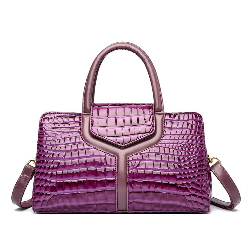 Luxury Crocodile PU Leather Bag for Women  Women's Shoulder Messenger Bag  Large Capacity Casual Bag