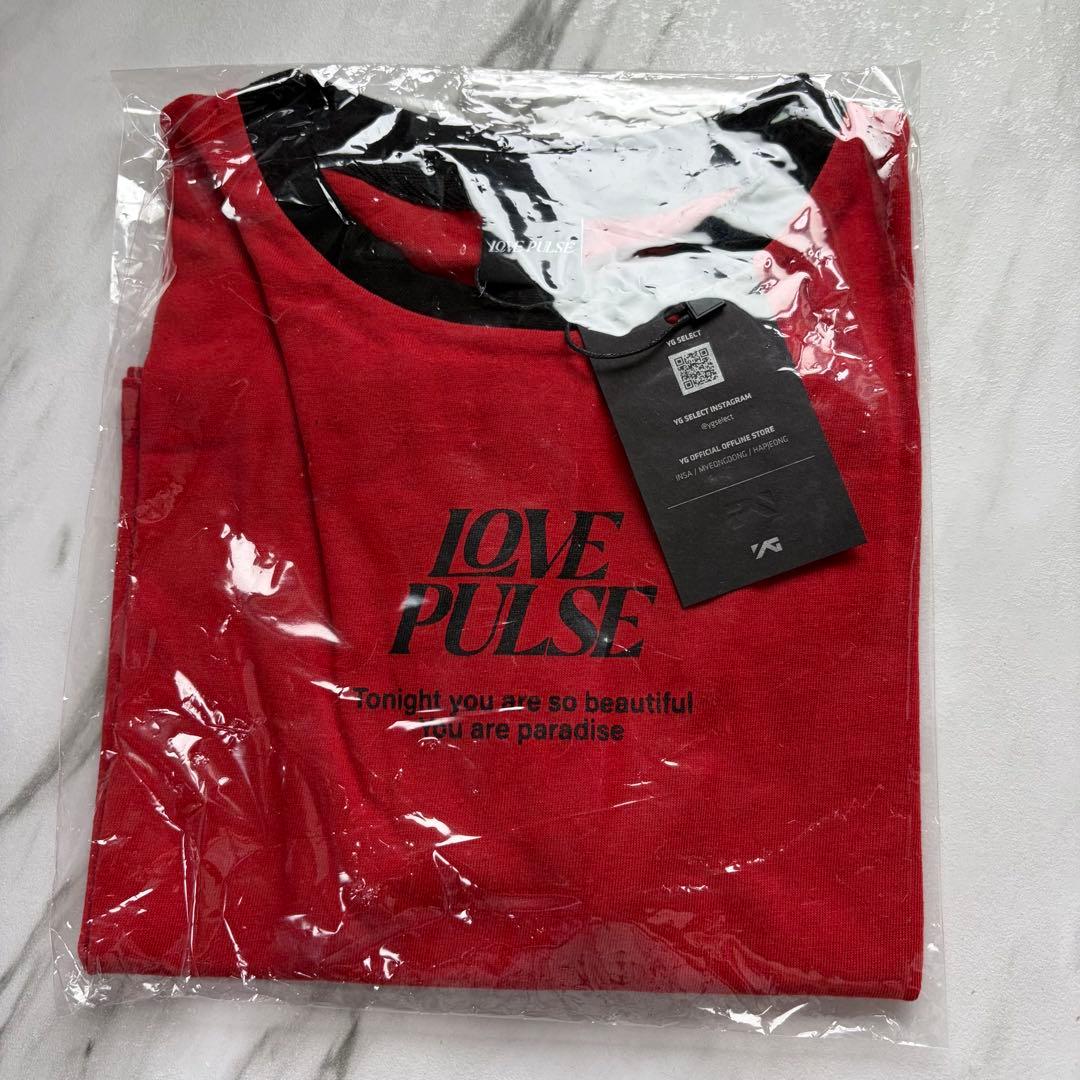 [USED] LOVEPULSE TREASURE Ringer Crop T-Shirt Red (Korean)