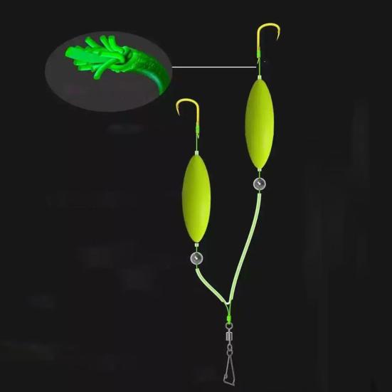 6/8Pcs Double Hook Reverse Bottom Rigs Portable Universal Easy To Use Fishing Hook Carp Fishing Hair Rigs