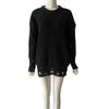Womens Oversized Knit Sweater Dress Loose Fit Round Neck Solid Color Long Sleeve Mid-Length Pullover Winter