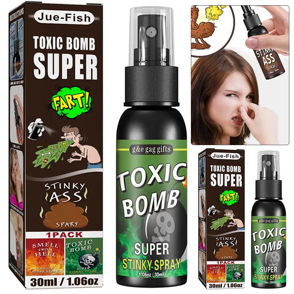 1-5PCS 30ML Halloween Party Stinky Gas Liquid Fart Spray Can Stink Bomb Non Toxic Smells Novelties Toy Ass-Smelly Stinky Gas