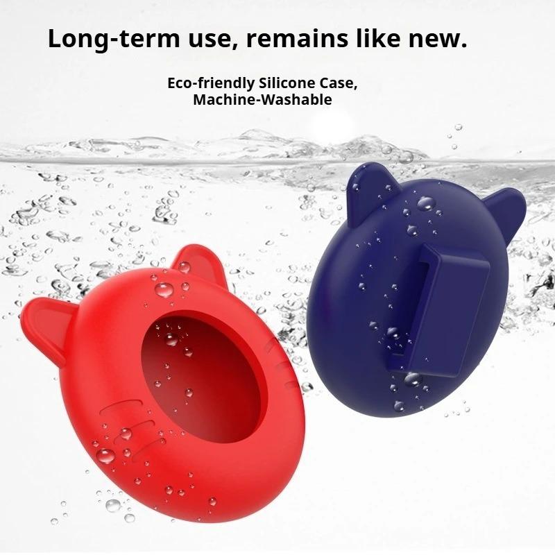 For Airtag Cat Collar Holder Small Air Tag Cat Collar Holder Silicone Case Cover for Cat Dog Pet Collar Harness Loop Supplies