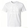 Unisex Pure Cotton TShirt Minimal ABC JKR MNO Block Letter Print Oversize Casual Basic Short Sleeve Tee