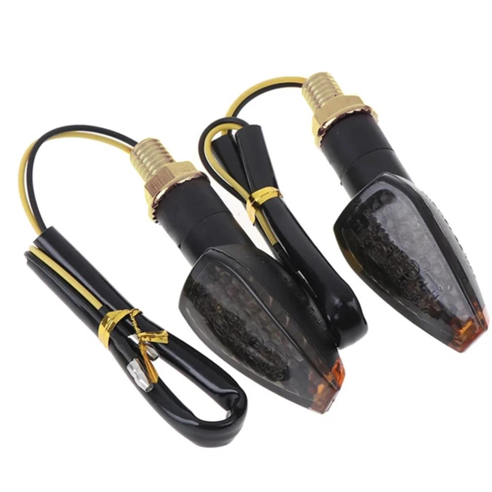 2PCS Motorcycle Turn Signal Lights 14 LED Motorcross Indicator Blinker Front&Rear For Yamaha Kawasaki Honda Suzuki Motorbikes