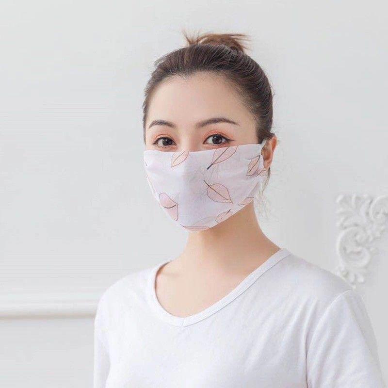 Máscara de Chiffon Respirável com Proteção UV Estilo Coreano - Lavável e Ajustável