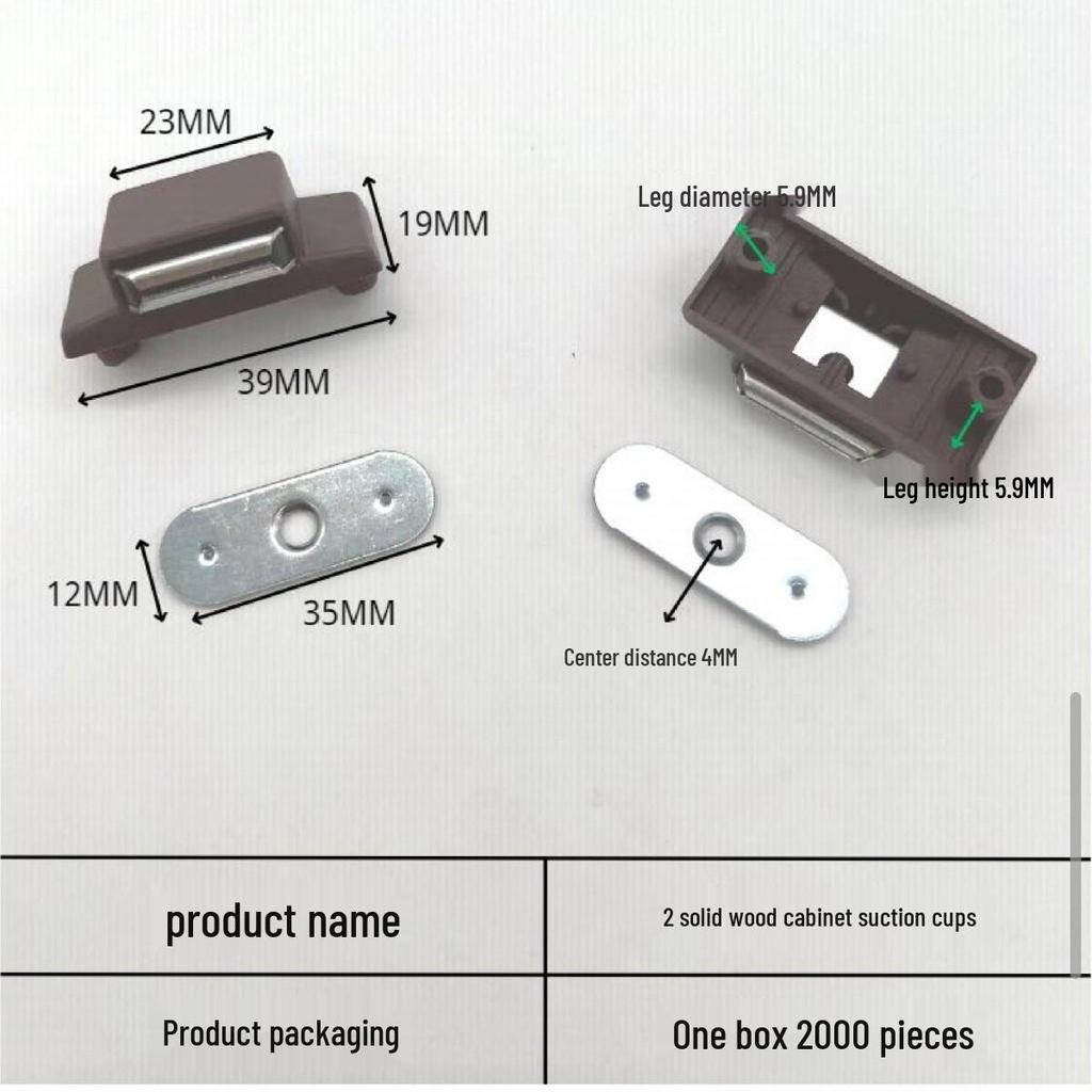 ABS Plastic Single Door Magnetic Catch Clip for Cabinet/Wardrobe