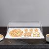 Large Clear Rectangle Food Display Tray, 16.5x11 Inch Serving Platter  Dessert Appetizer Display Case with Lid, Plastic Tray