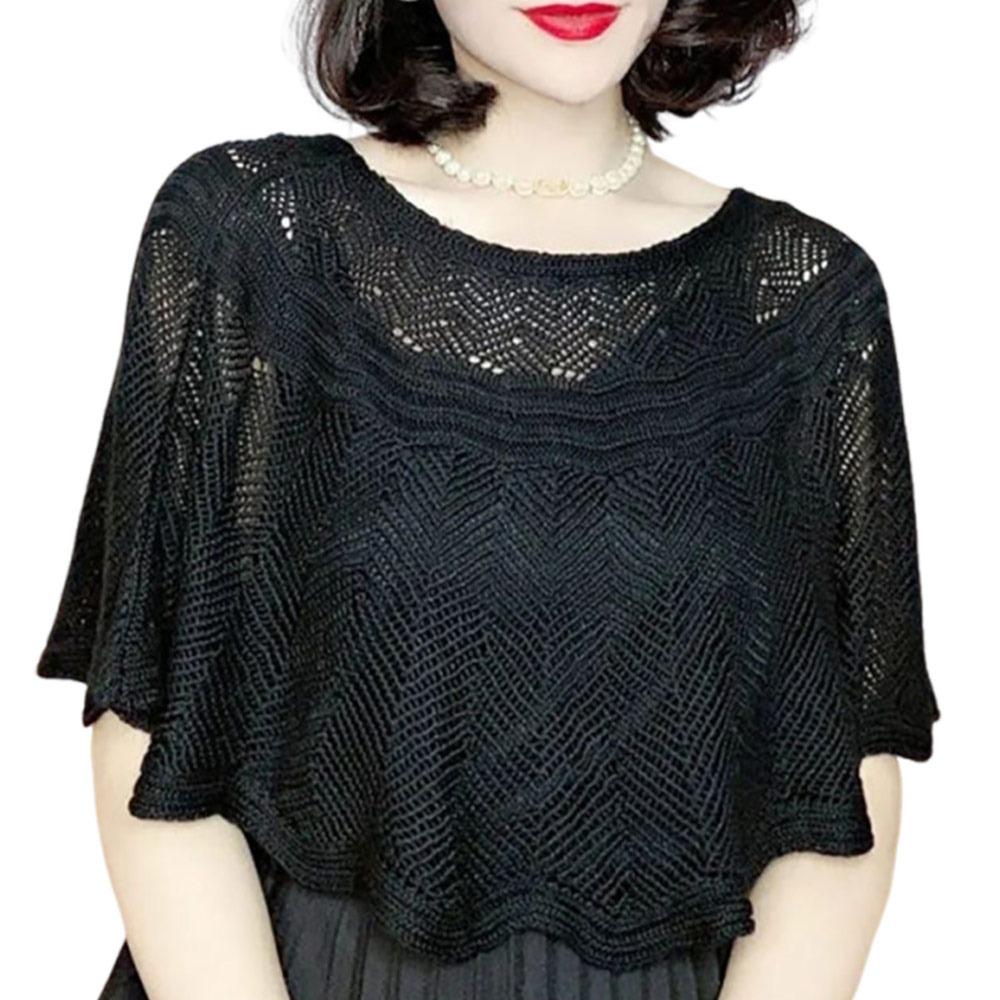 Hollow Design Knitted Shawl Solid Color Warm Scarves Fashion Dress Cover  Spring Autumn